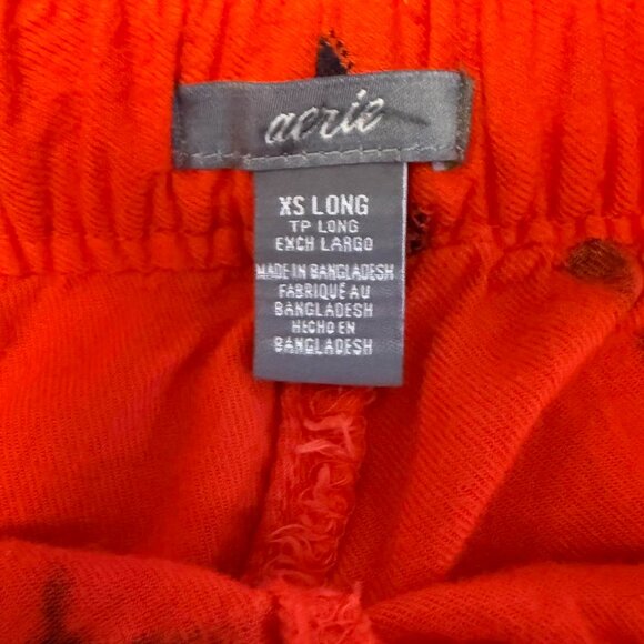 Aerie Women’s Pajama Pants – Red with Blue Deer – Size XS Long - Picture 3 of 3